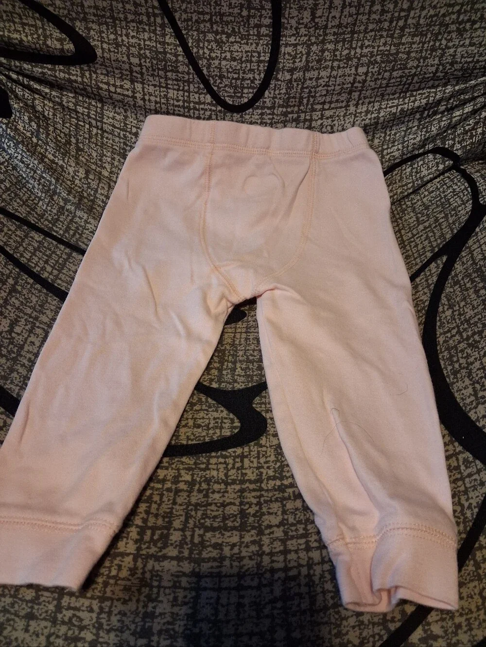 Children's Place Girls' Pink Heart and Solid Knit Pants - Pack of 2